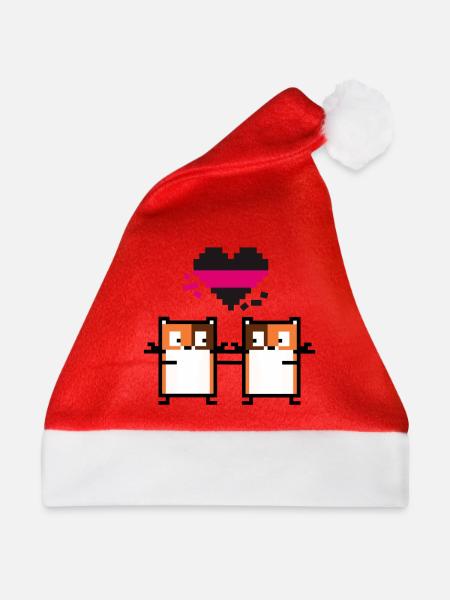 Zwillingshamster - Weihnachtsmütze - Rot