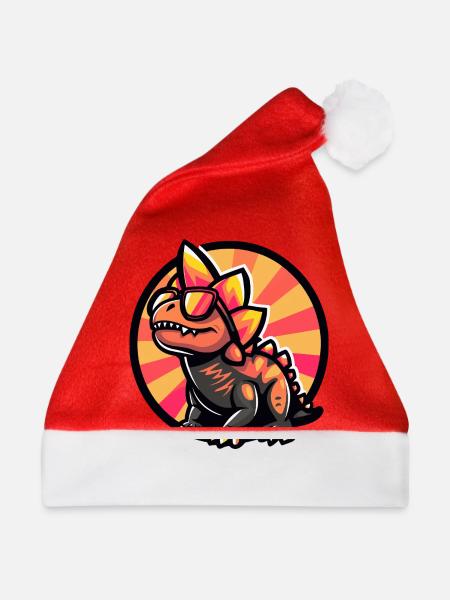 Dinosaurier stegosaurus Sommer - Weihnachtsmütze - Rot
