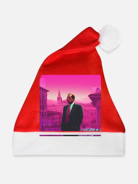 Italien Vaporwave - Weihnachtsmütze - Rot