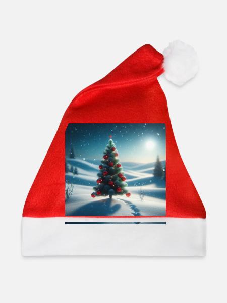 Weihnachtsbaum - Weihnachtsmütze - Rot