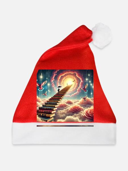 Die Treppe der Bücher - Weihnachtsmütze - Rot