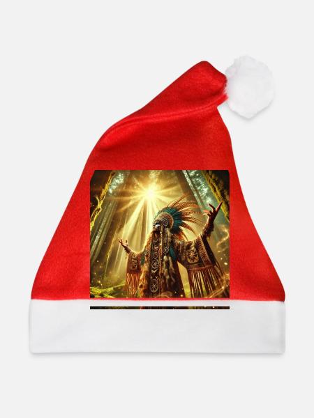 Schamane in Trance (C) - Weihnachtsmütze - Rot