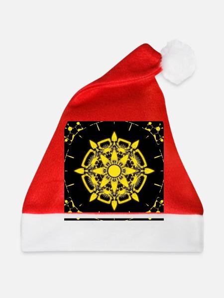 Cyber-Muster - Weihnachtsmütze - Rot