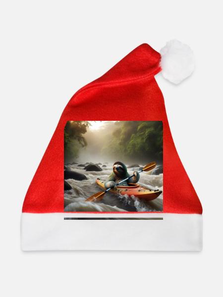 Faultier Wanderer Kajak - Weihnachtsmütze - Rot