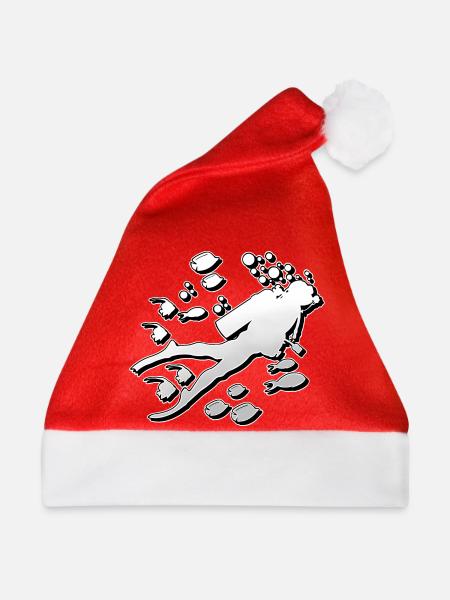 Tauchen Taucher - Weihnachtsmütze - Rot - Vorne