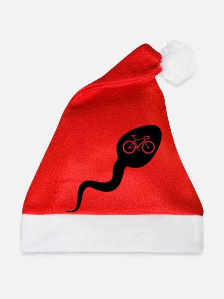 Sperma Sperma Fahrrad - Weihnachtsmütze - Rot - Vorne