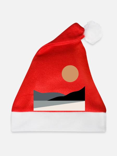 Abstrakte Landschaft - Weihnachtsmütze - Rot