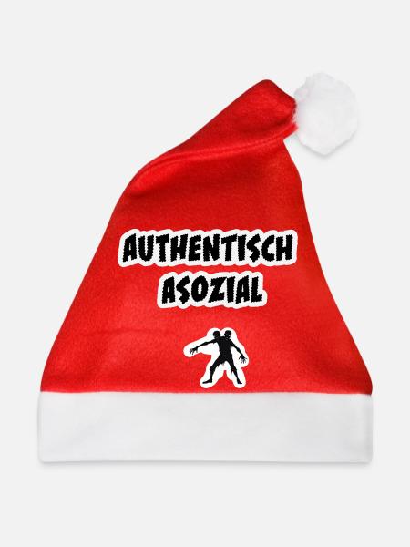 Authentisch Sozial Zombie Design - Weihnachtsmütze - Rot
