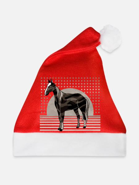 Pferd - Weihnachtsmütze - Rot