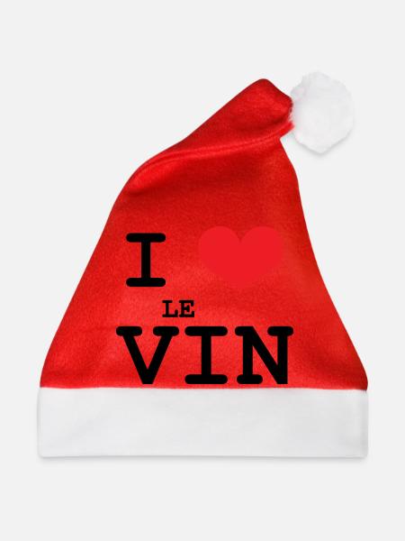 Ich liebe Wein / Alkohol - Weihnachtsmütze - Rot