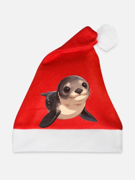 Seelöwen Seelöwe - Weihnachtsmütze - Rot