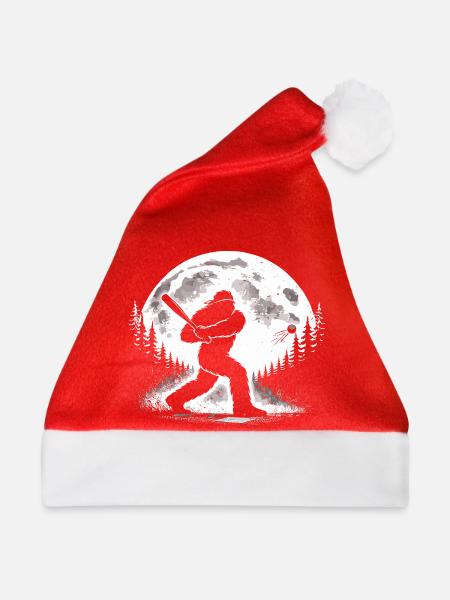 Bigfoot Baseball Spieler - Weihnachtsmütze - Rot