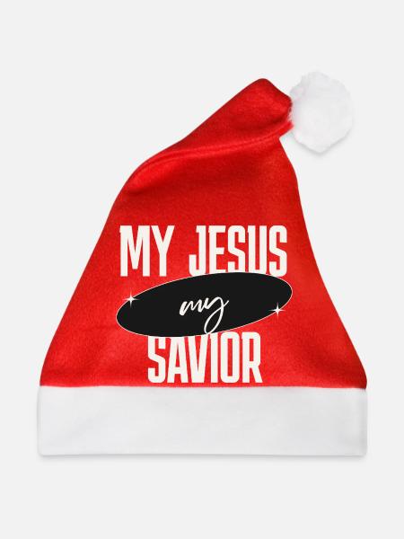 Mein Jesus mein Retter  - Weihnachtsmütze - Rot - Vorne