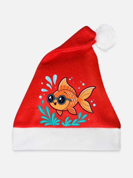 Orange Fish Aquatic Scope - Weihnachtsmütze - Rot