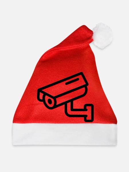 Überwachungskamera - Weihnachtsmütze - Rot