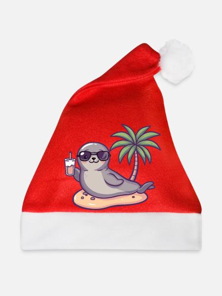 Robbe Sommer Urlaub - Weihnachtsmütze - Rot