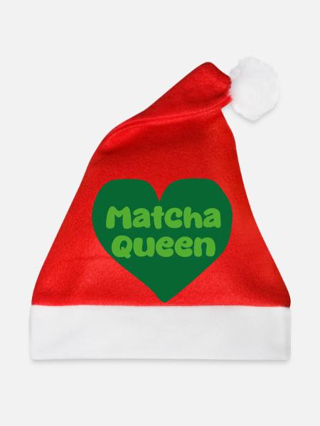 Matcha Queen Herzdesign - Weihnachtsmütze - Rot
