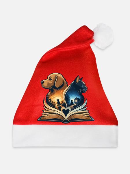 Tierliebe im Buchherz - Weihnachtsmütze - Rot