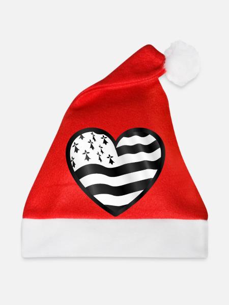 Herz der bretonischen Flagge - Weihnachtsmütze - Rot