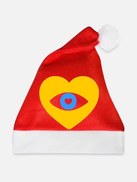 Liebe, das allsehende Herz - Weihnachtsmütze - Rot