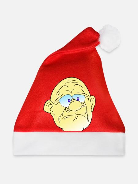 Müder Mann - Weihnachtsmütze - Rot