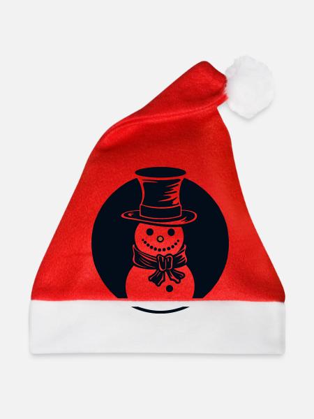 Zylinder Schneemann - Weihnachtsmütze - Rot