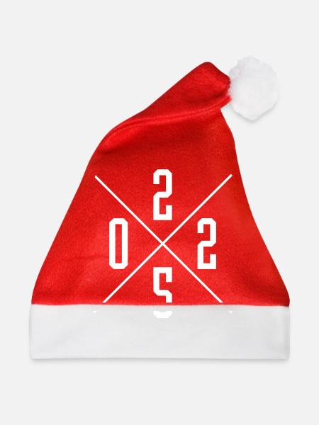 2025 Jahr - Weihnachtsmütze - Rot