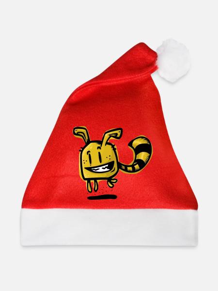 gelber Verrückter - Weihnachtsmütze - Rot