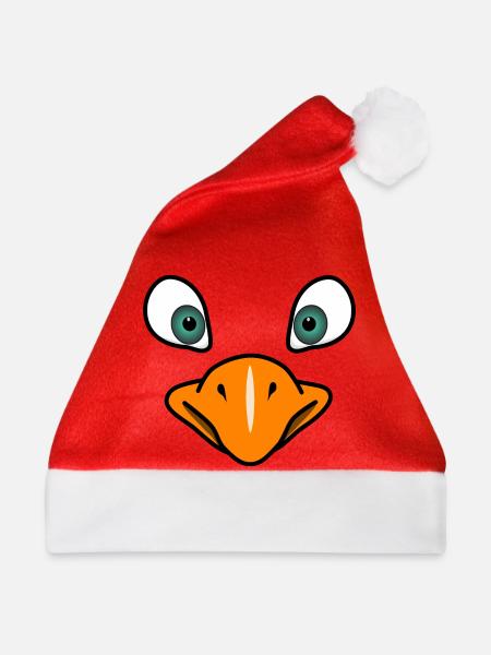 Vogelgesicht - Weihnachtsmütze - Rot