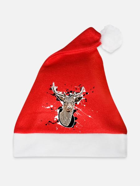 Hirsch - Weihnachtsmütze - Rot