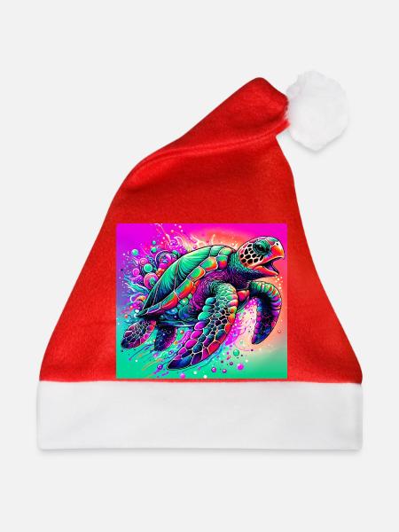Schildkröte - Weihnachtsmütze - Rot