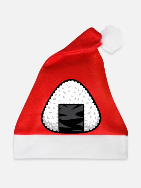 Onigiri-Reis - Weihnachtsmütze - Rot