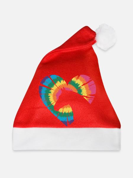 Tie Dye Pferd - Weihnachtsmütze - Rot