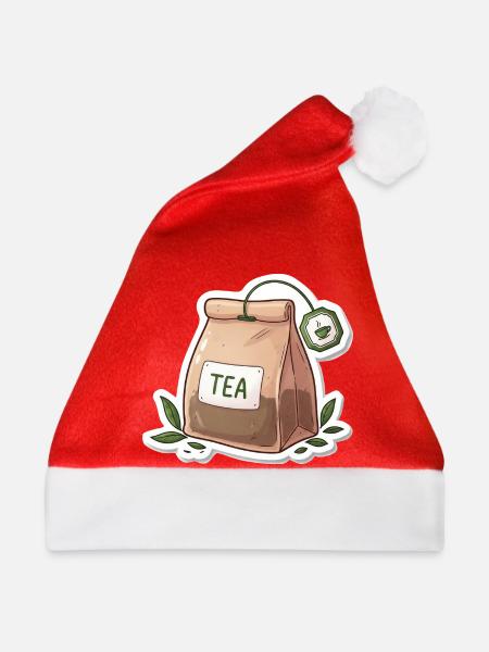 Teebeutel Illustration - Weihnachtsmütze - Rot