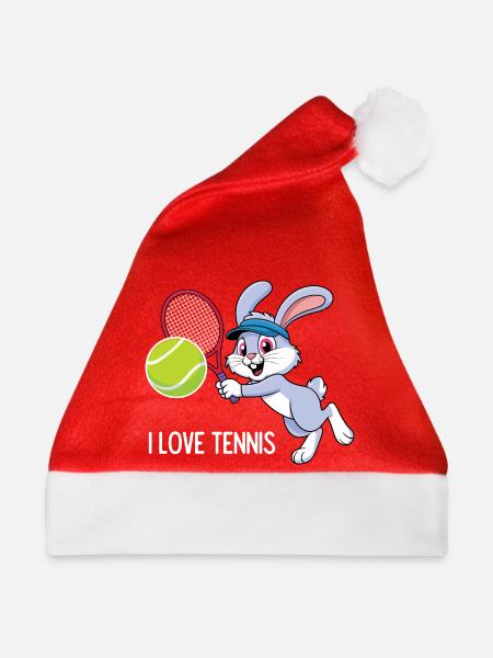 Ich liebe Tennis - Weihnachtsmütze - Rot