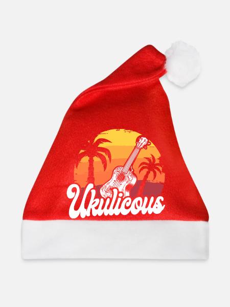 Hawaiian Ukulele Uke Ukulicious - Weihnachtsmütze - Rot