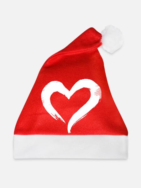 Herz - Weihnachtsmütze - Rot