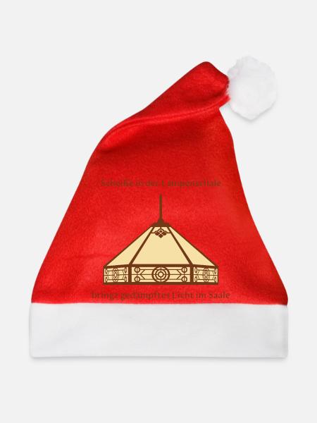 Lampenschirm-Witz, Gedämpftes Licht durch Scheiße - Weihnachtsmütze - Rot