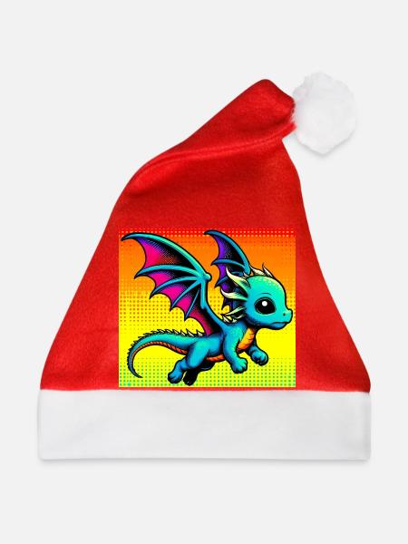 Drache - Weihnachtsmütze - Rot