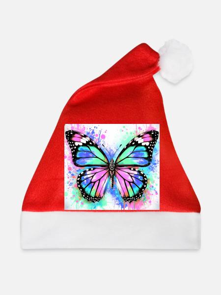 Schmetterling - Weihnachtsmütze - Rot