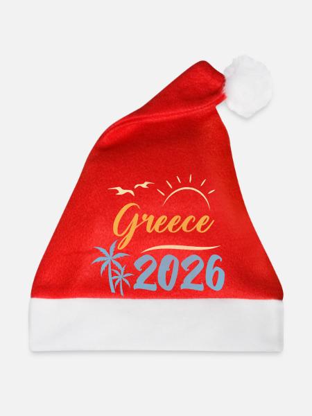 Greece 2026 - Weihnachtsmütze - Rot