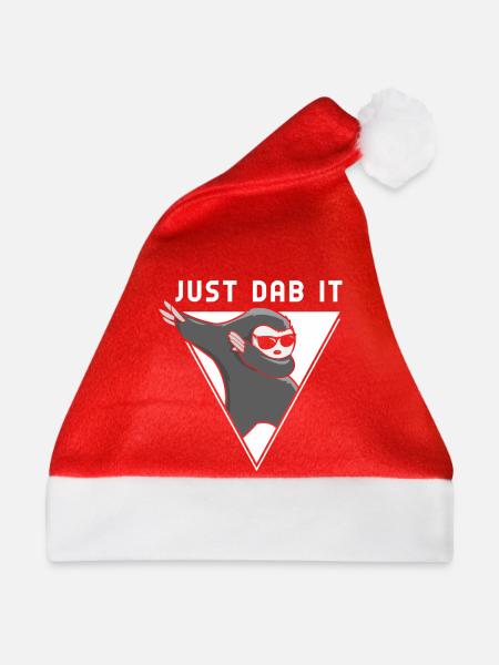 Just Dab It – Cooles Faultier - Weihnachtsmütze - Rot