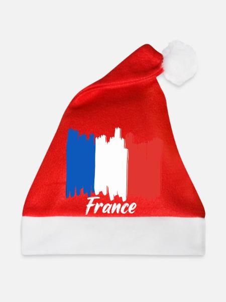 Frankreich Flagge Geschenkidee - Weihnachtsmütze - Rot