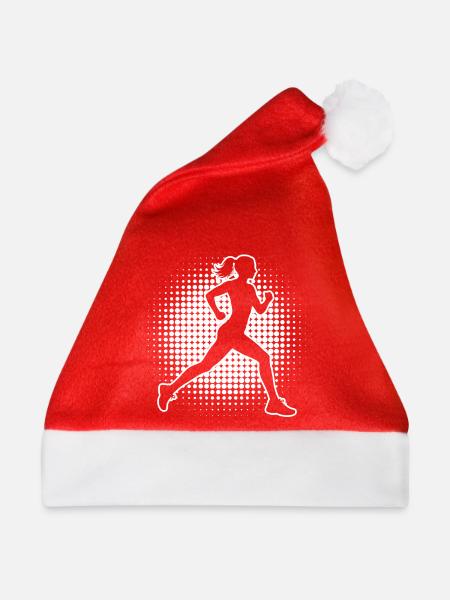 Geschenkidee für eine Running mit Running - Weihnachtsmütze - Rot
