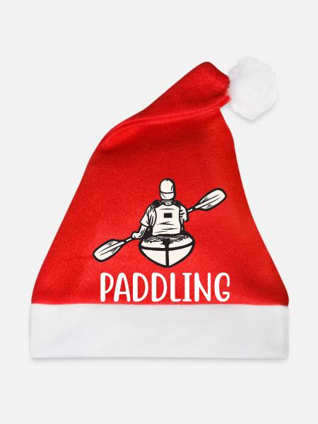 kajak paddeln paddling kanu paddel boot - Weihnachtsmütze - Rot - Vorne