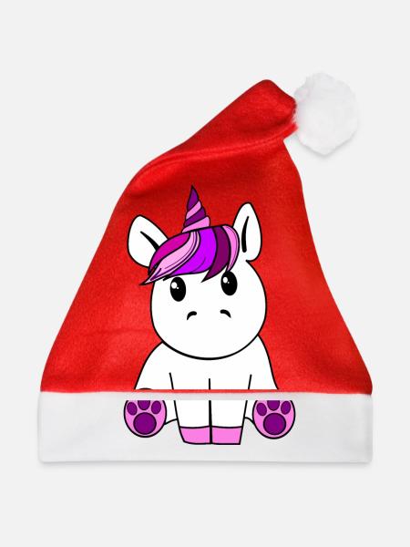 Unicorn - Weihnachtsmütze - Rot - Vorne