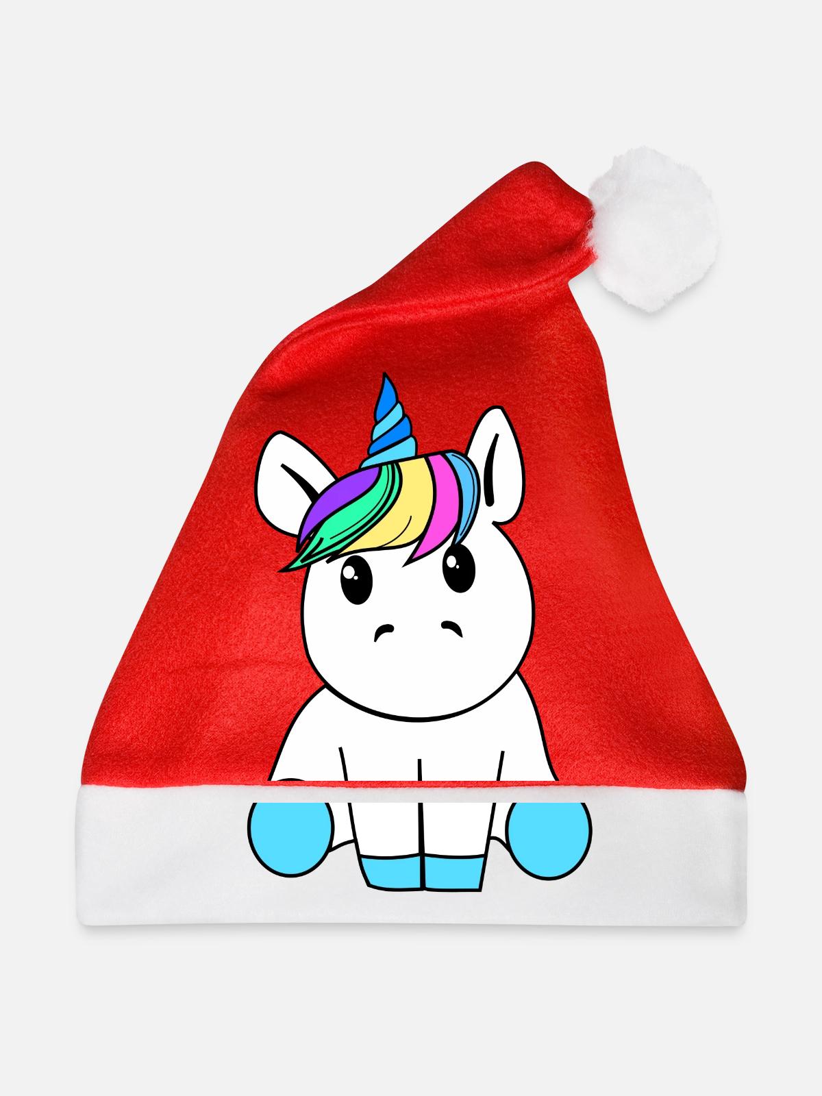 Einhorn - Weihnachtsmütze - Rot - Vorne