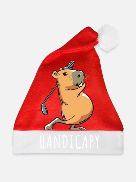 Capybara Golf Handicap - Handicapy - Weihnachtsmütze - Rot