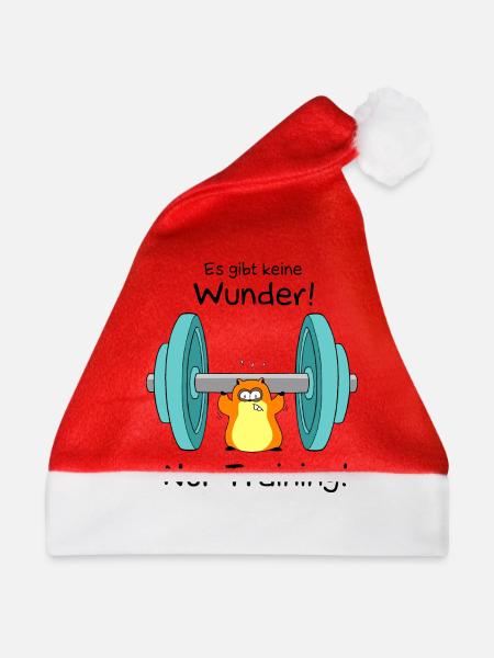 Keine Wunder - nur Training - Weihnachtsmütze - Rot