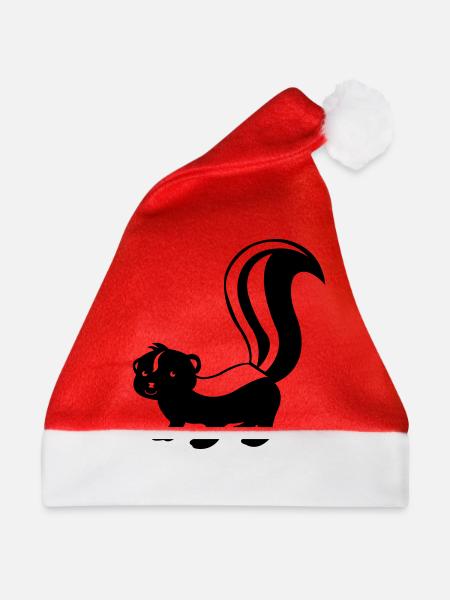 stinktier_01 - Weihnachtsmütze - Rot